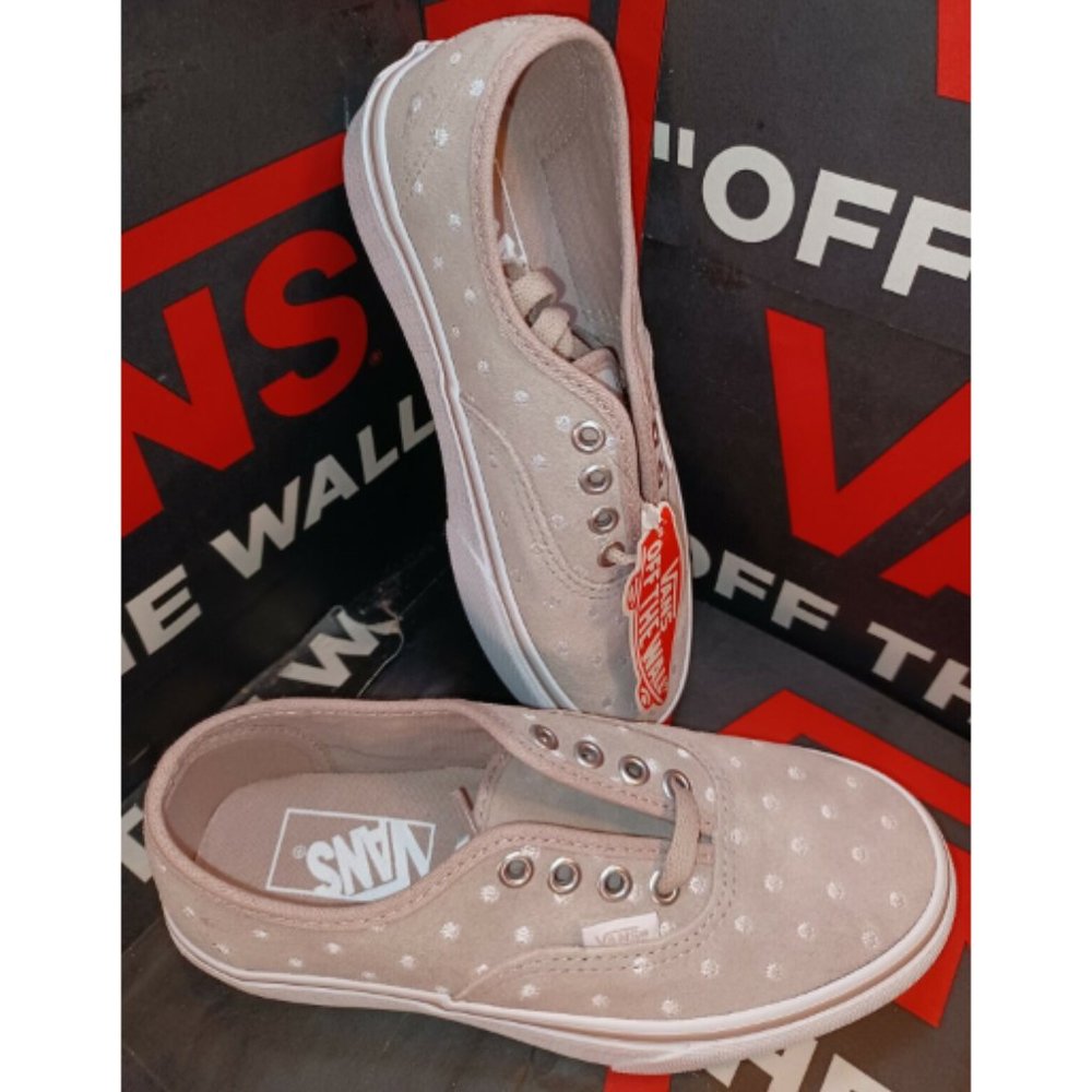 Vans Authentic Platform 2.0 Suede Polka Dot Shadow Gray/True White VNOA3AV8T7U